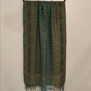 Extraordinary Green beaded shawl